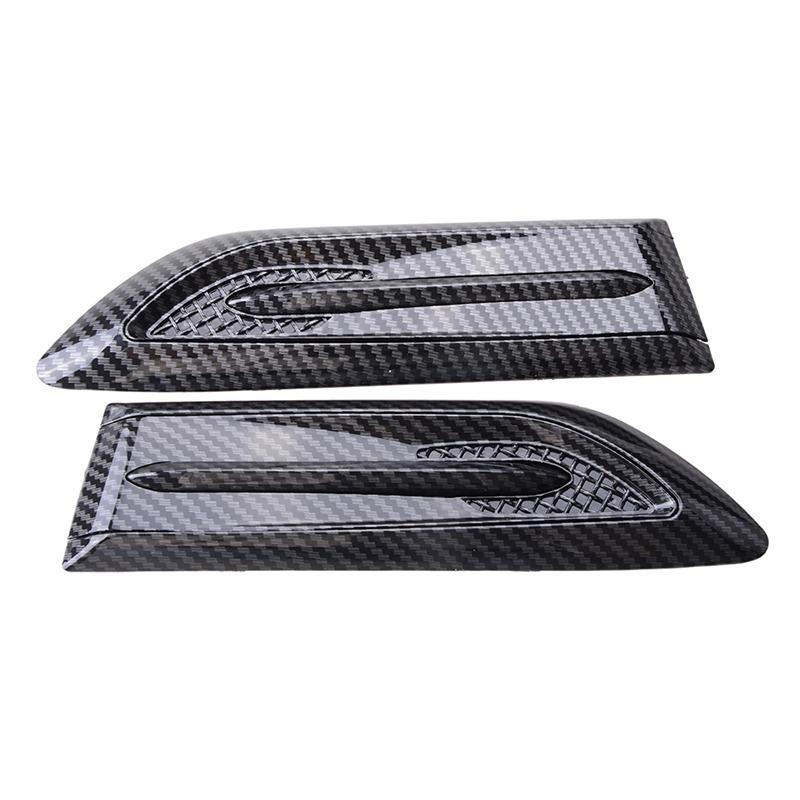 

Боковое крыло автомобиля, вентиляционное отверстие, спойлер, гоночная впускная решетка, отделка жабр акулы, крышка крыла, декоративная крышка из углеродного волокна, ABS 3D 1 Pair