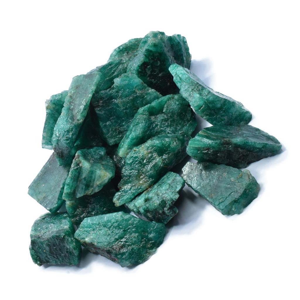 Lot Natural Green Emerald 100ct Uncut Rough Certified Loose Gemstones