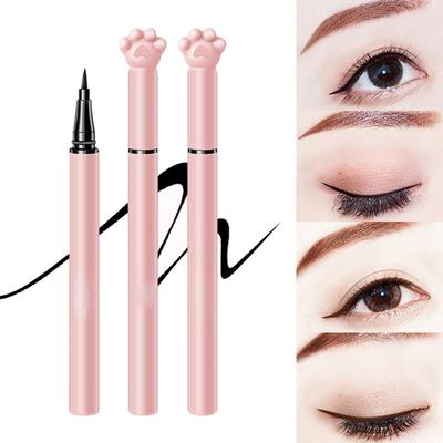 Wasserdichter flüssiger Eyeliner-Stift, schweißfester Eyeliner, Wimpern-Augen-Make-up, niedliche Katzenklaue, dünner Kopf, schnell trocknender Eyeliner-Stift