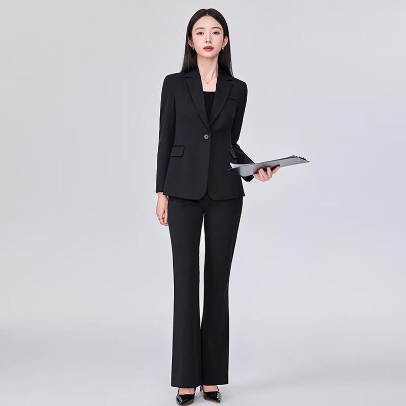 Women s Classic Wrinkle-Free Blazer & Pant Suit Set S