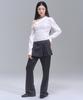 Layered Bootcut Pants With Zero Planet [Charcoal]