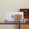 Suet jade flowering kung fu tea set ceramic teapot cover bowl Chinese retro beam pot gift box high-end gift