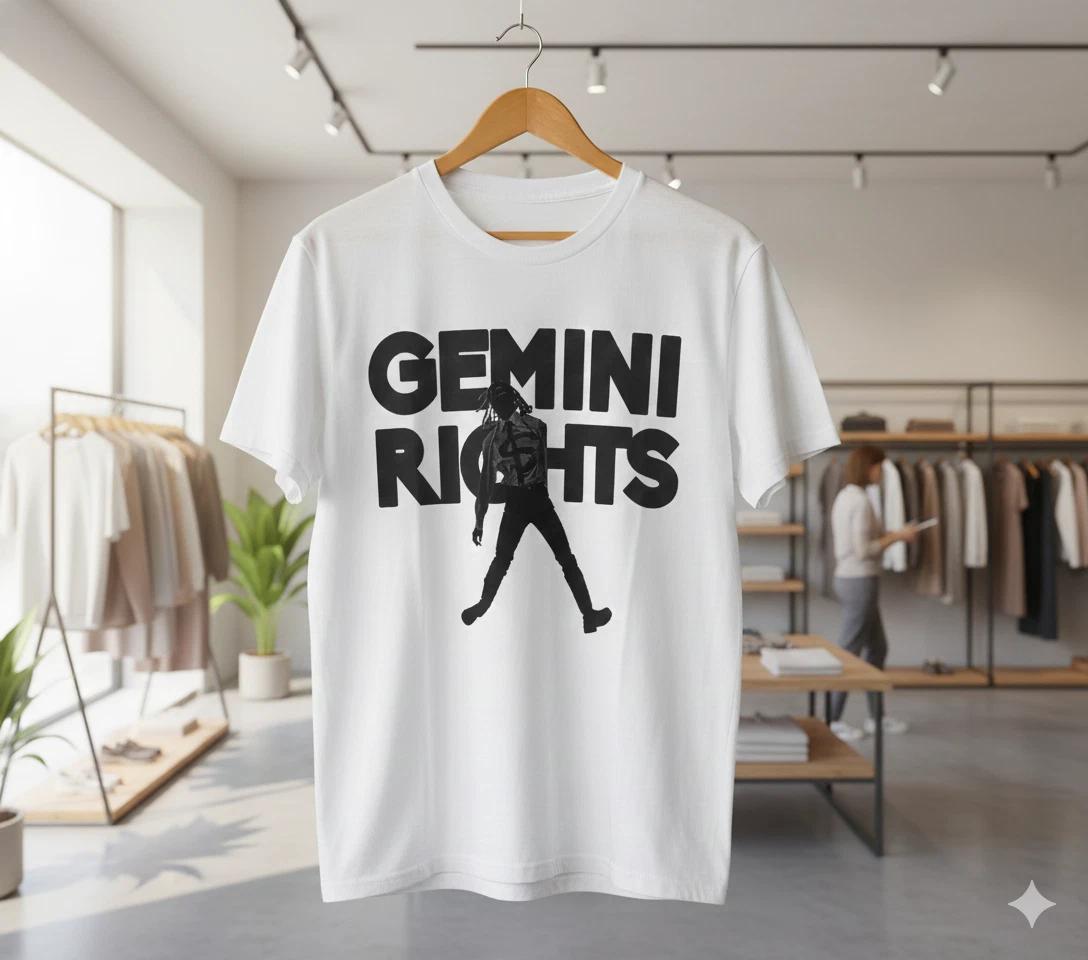 Gemini Rights Graphic T-Shirt White Alternative R&B Music Album Tee - T528 2XL