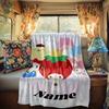 Strawberry King Rv Customize Your Name Blanket Is Suitable For Rv Camping Traveling Rv Home Soft And Warm Rv Interior Blanket Suitable For Gifts To