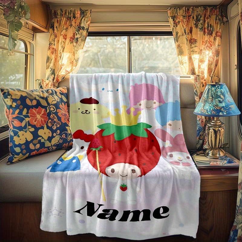 Strawberry King Rv Customize Your Name Blanket Is Suitable For Rv Camping Traveling Rv Home Soft And Warm Rv Interior Blanket Suitable For Gifts To
