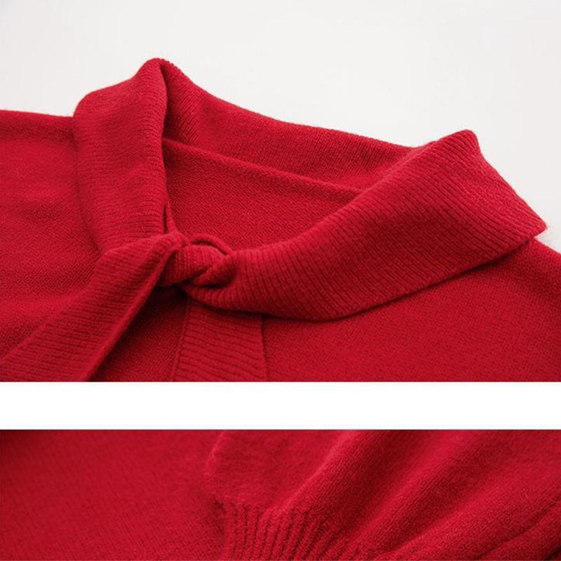 Spring and Autumn Korean Style Small Fresh Loose Sweater Women's Turtleneck Knit Top Short Long Sleeve Sweater