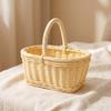 Mini Basket with Handle Compact Woven Plastic Sturdy for Home Decor