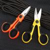 420 Stainless Steel Fishing Scissor Accessories Electrician Portable Scissors Plier Cut PE Braid Line Lure Carp Fishing Tools