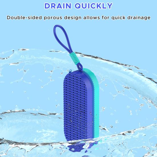 Swim Goggles Case Silicone Protective Case with Drain Hole for Swimming Goggles Zipper Eyeglasses Storage Bag