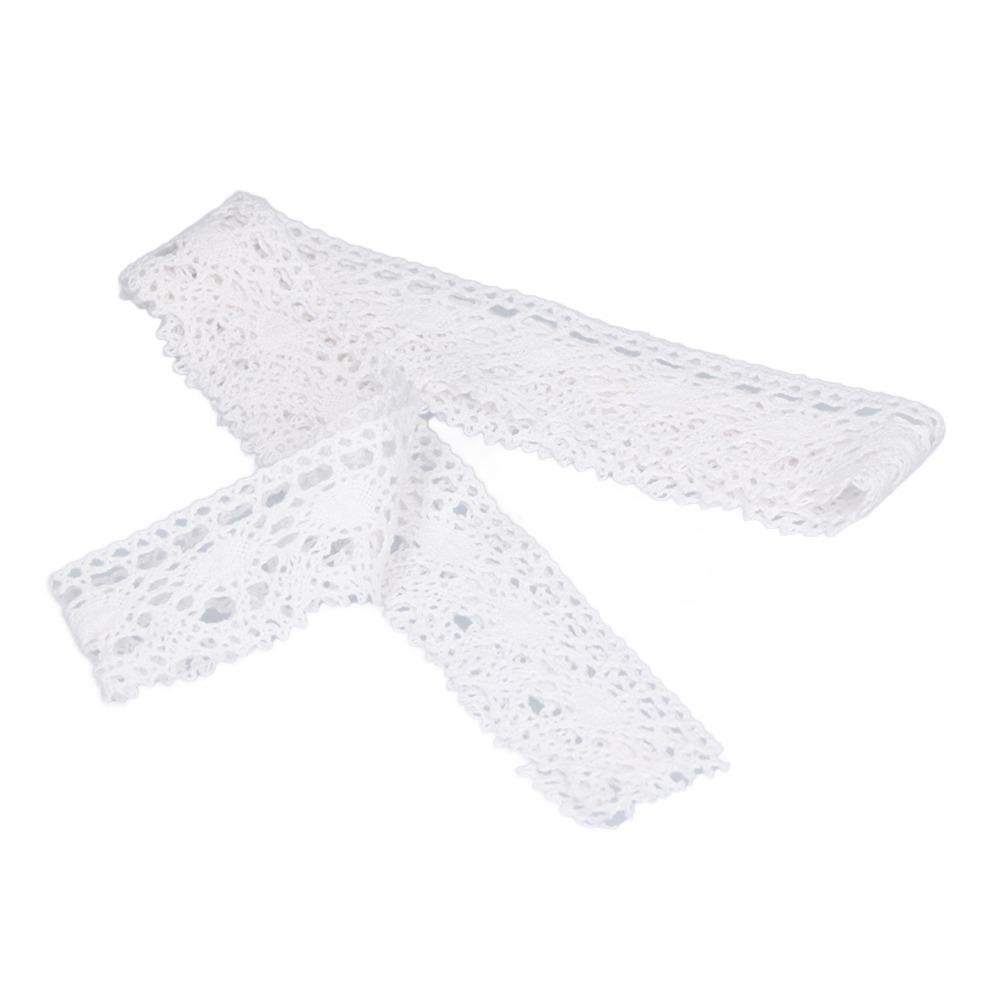 1pcs White Cotton Lace Ribbon 1.6inch Crochet Lace Trim Lace Trim Ribbon For Clothes Sewing