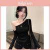 Oversize T Shirt For Women With Embroidery And Slant Neck For Spring Summer
