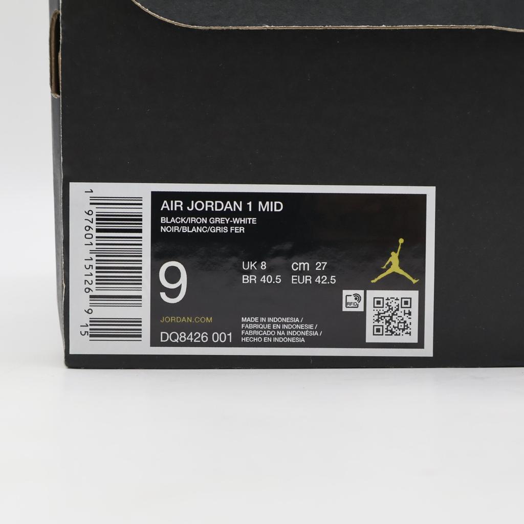 DQ8426-001 Nike Air Jordan 1 Mid Black White Iron Grey (Men's)