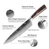 440C German Kitchen Knife Damascus Laser Pattern Utility Chef Knife EDC Cleaver Filleting Santoku Best Kitchen Tool