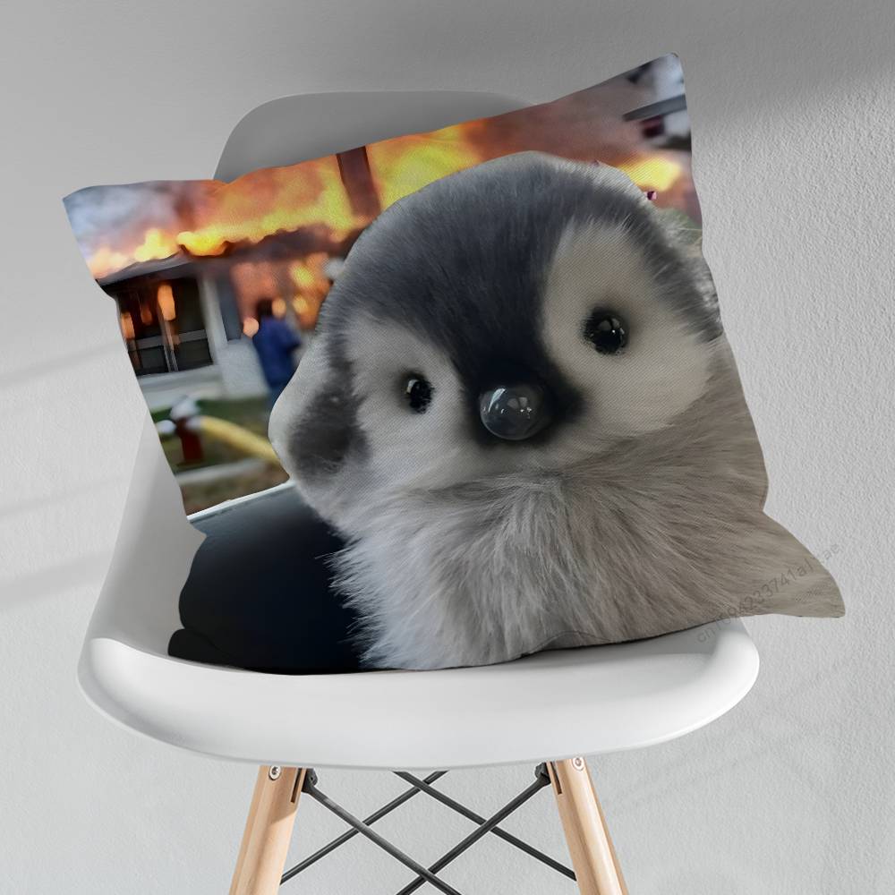 Cute little penguin Pillow Case For 30x30cm45x45cm55x55cm For Home Bedroom Decoration And Protector