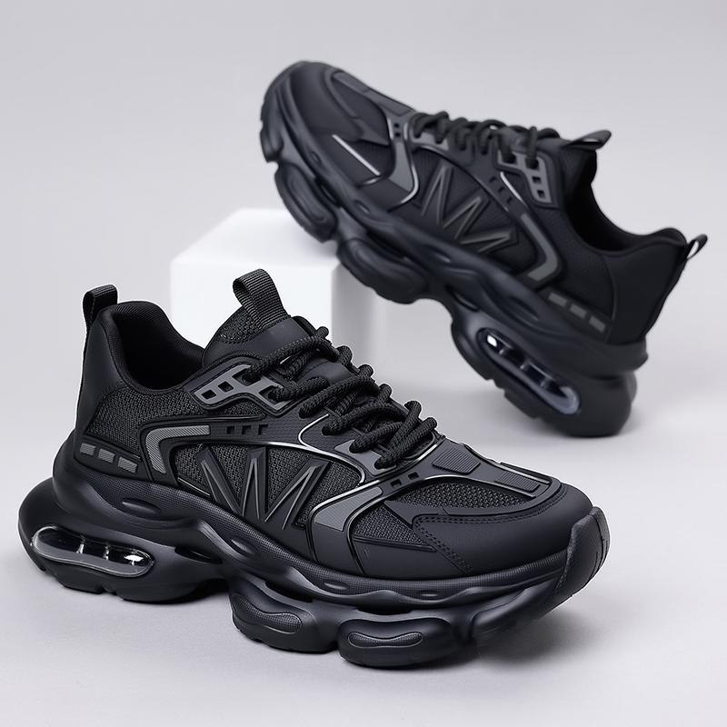 

Men s Breathable Casual Sports Shoes Are Fashionable Lightweight and Comfortable for All Seasons They Are Thick Soled Shoes 44 чёрный