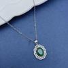 S925 Sterling Silver Emerald Zircon Necklace - Elegant Women's Versatile Style