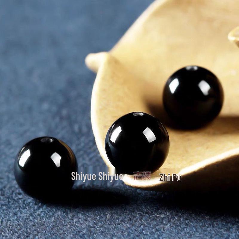 Rainbow Eye Obsidian, Gold & Silver Obsidian, Red Agate, Black Gold, and Black Round Loose Beads for Bracelet Making