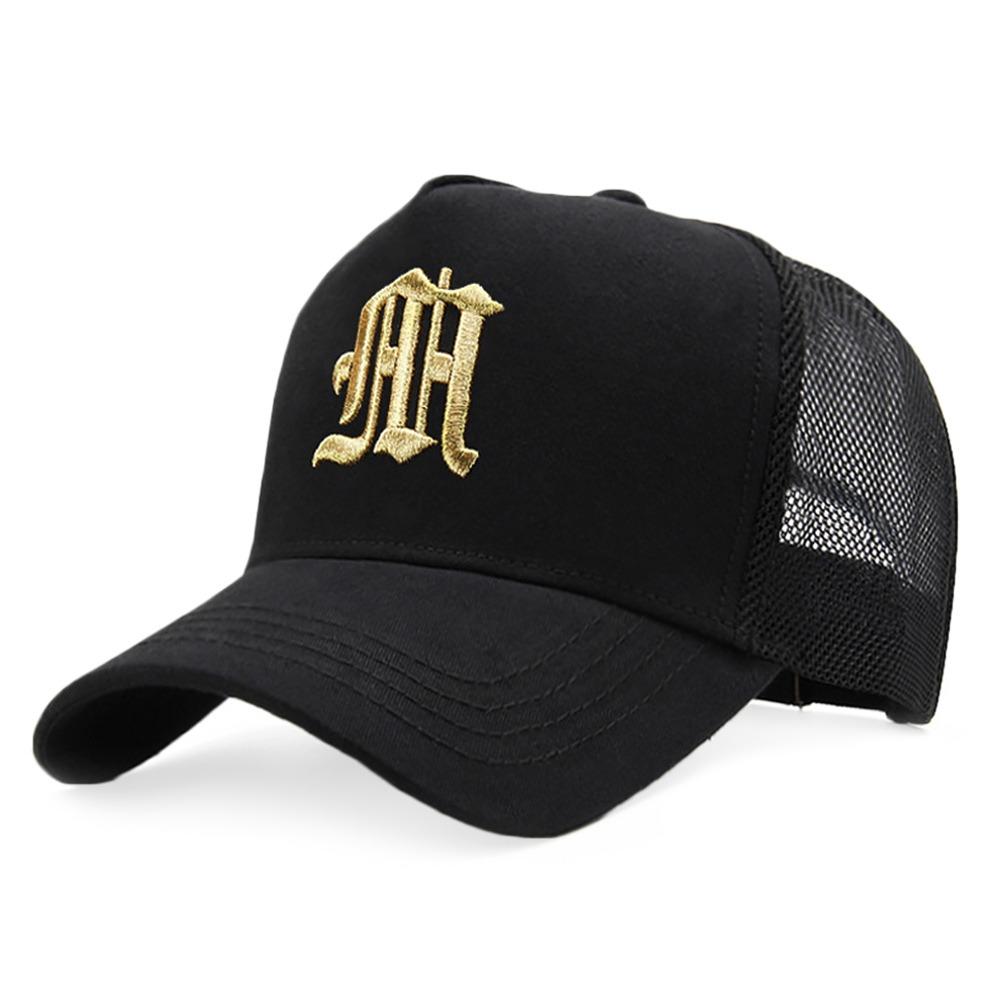 Lässige Mesh-Sommer-Baseballkappe Hip-Hop-Buchstaben-Sportkappe Verstellbare Atmungsaktive Trucker-Kappe Outdoor