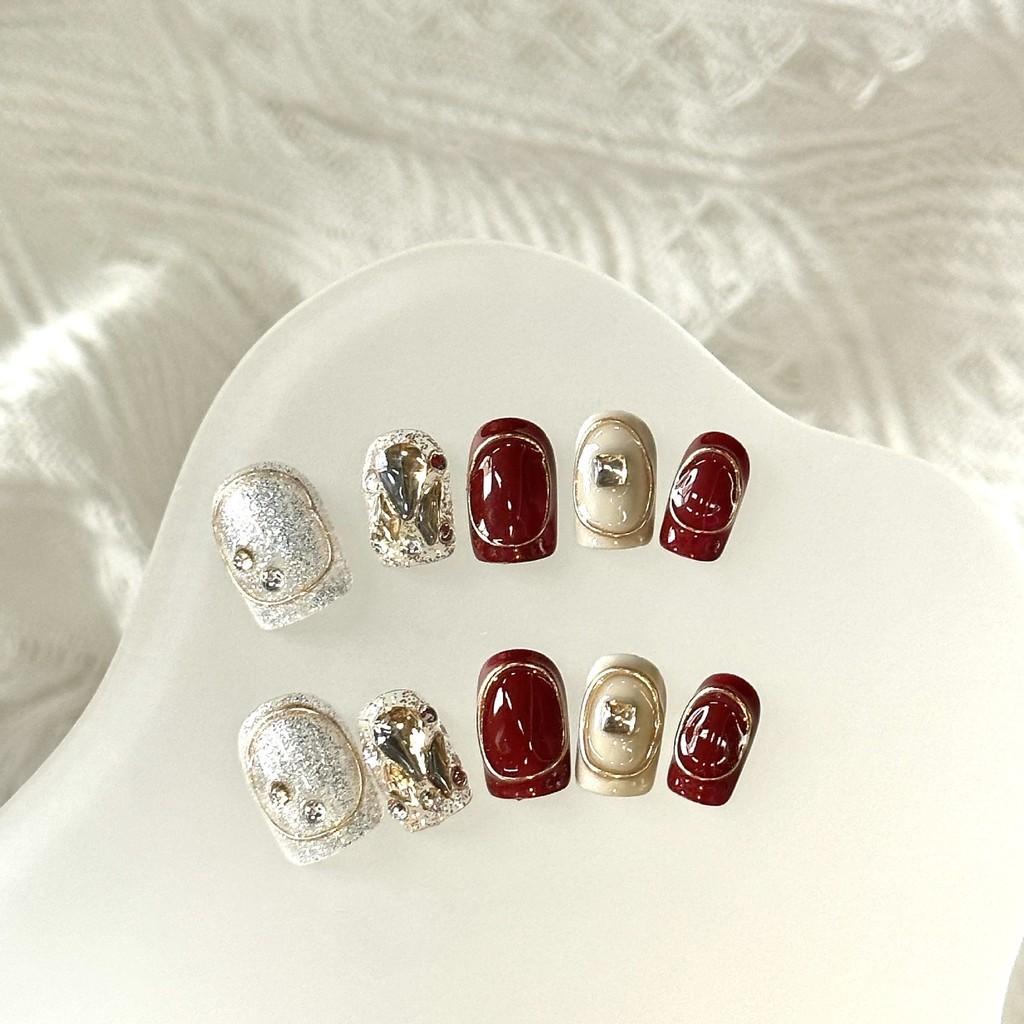 Sparkling Starry Removable Nail Art Stickers Xs/s/m/l Sizes Simple Style