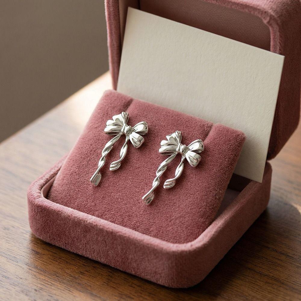 Elegant Design Bowknot Stud Earrings Chic Design Statement Earrings Versatile Use