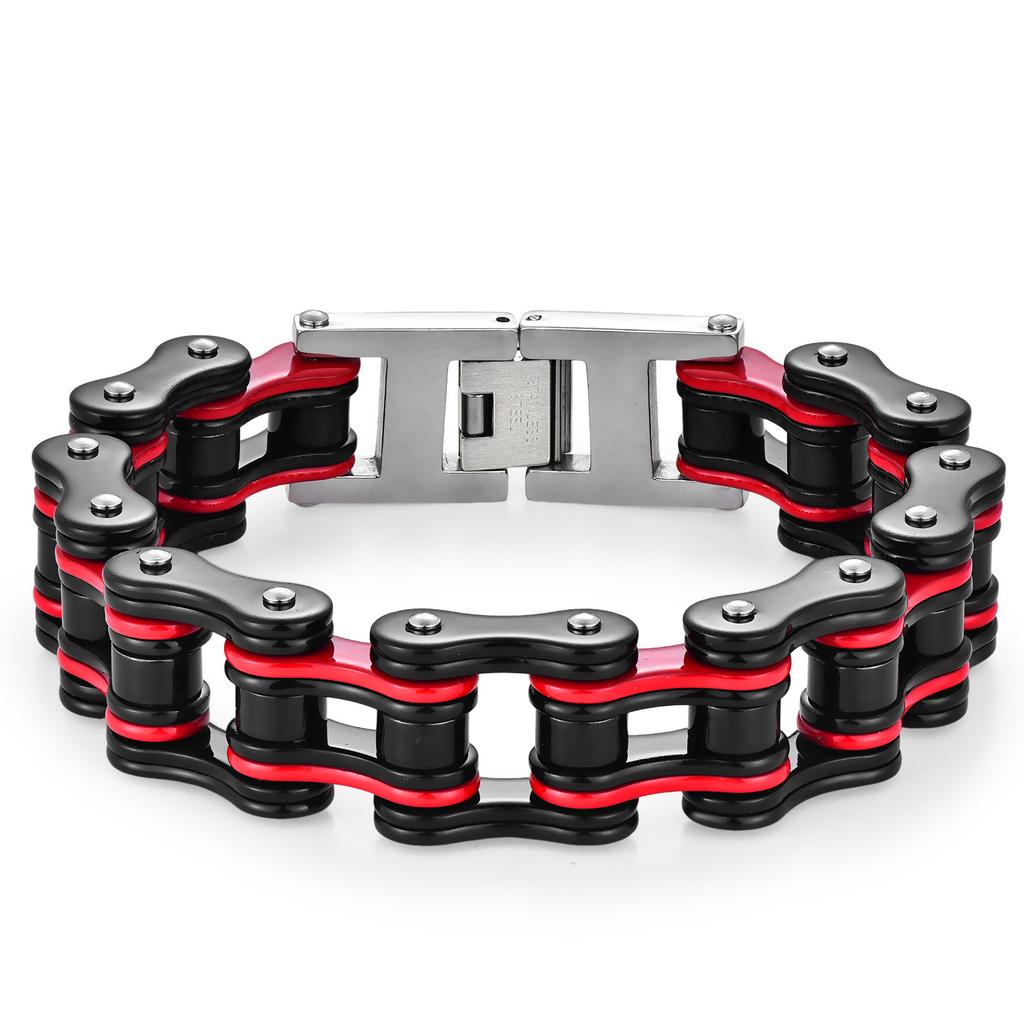 Personalized Titanium Steel Bicycle Chain, Men'S Atmospheric Simple Stainless Steel Bicycle Chain Bracelet, Locomotive Chain Bracelet