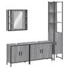 Vidaxl 4-Piece Bathroom Cabinet Set, Sonoma Grey Oak