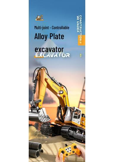 Large Remote Control Alloy Excavator Toy for Kids