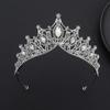 Gold Princess Tiara Metal Rhinestone Crown Vintage Baroque Crown  Headband