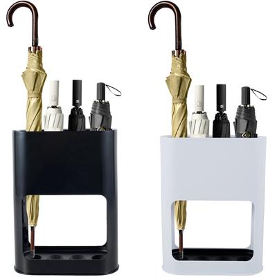Portaombrelli con 4 Fori Portaombrelli in Plastica con Vaschetta Raccogligocce Rimovibile Portaombrelli Autoportante per Casa Ufficio