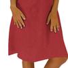 Rochie cu mânecă scurtă cu decolteu în V, cu mânecă scurtă pentru femei, cu potrivire largi, subțire, lungime până la genunchi, lavabilă, culoare solidă, rochie casual, îmbrăcăminte de stradă