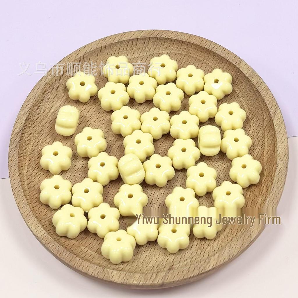 Acrylic Halloween Pumpkin and Flower Beads for DIY Bracelets and Phone Chains