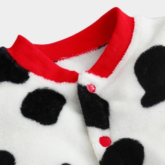 Baby Flannel One Piece Pajamas Newborn Autumn and Winter Plush Home Clothes Infant Bodysuit