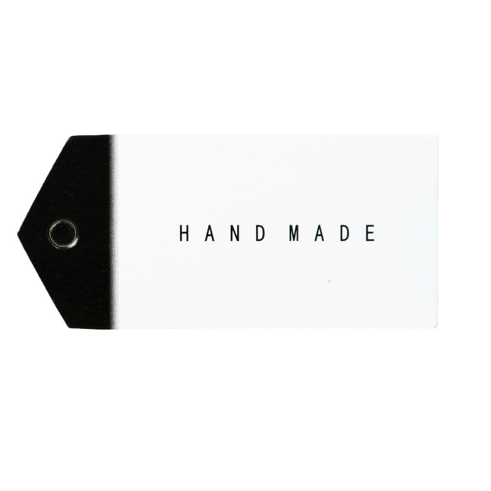 50 Černobílých šipkovitých ručně vyráběných visaček 'Děkuji' na balení pečiva