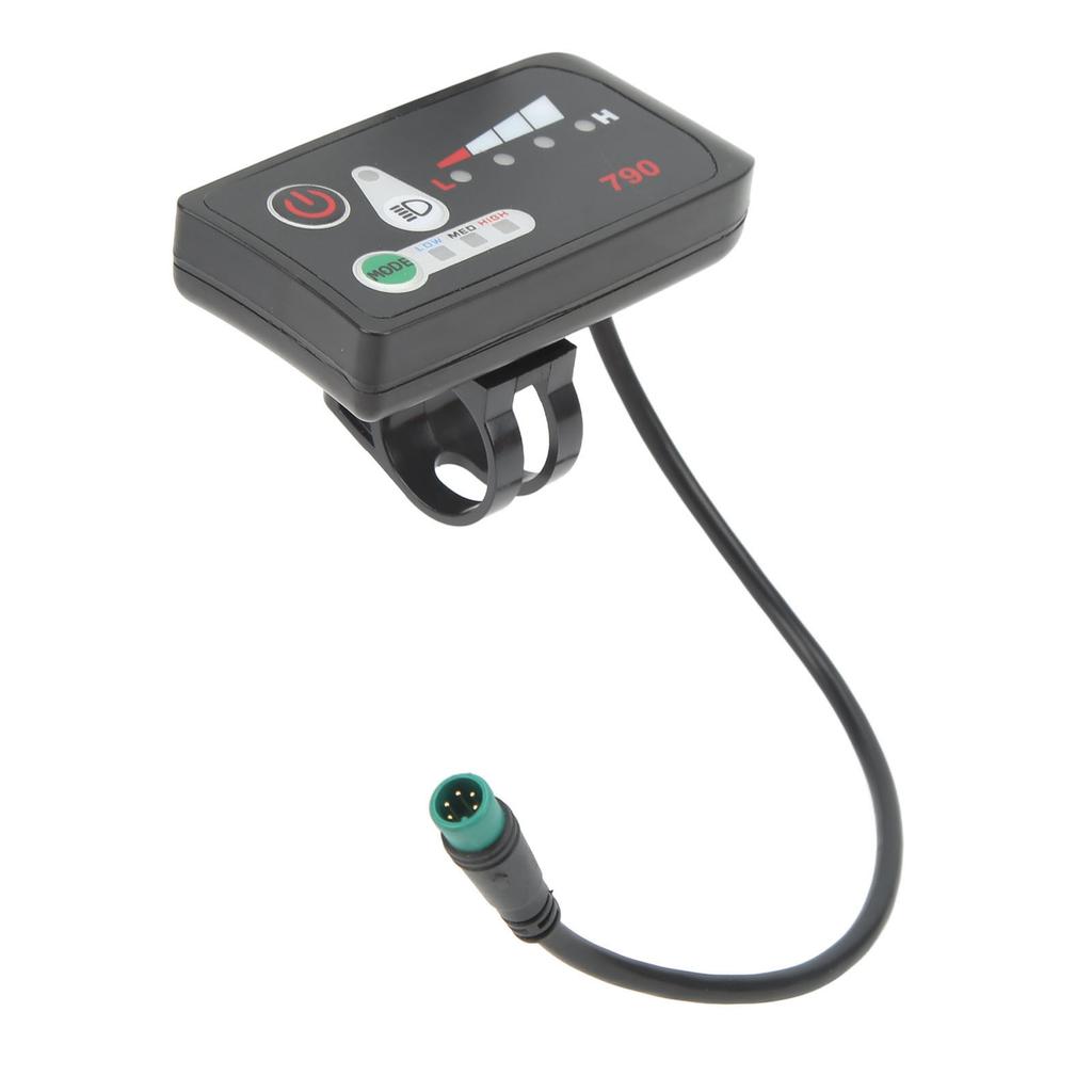 LED-Power-Display-Panel für Elektrofahrrad, Modifikations-Display-Meter mit wasserdichtem 5-Pin-Stecker für 22,2 mm