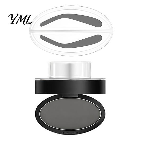 Beginners Eyebrow Stencils Stamp & Brow Powder, Waterproof Long Lasting Power Seal Defining with Mirror, Eye Makeup Tools for Women Professional