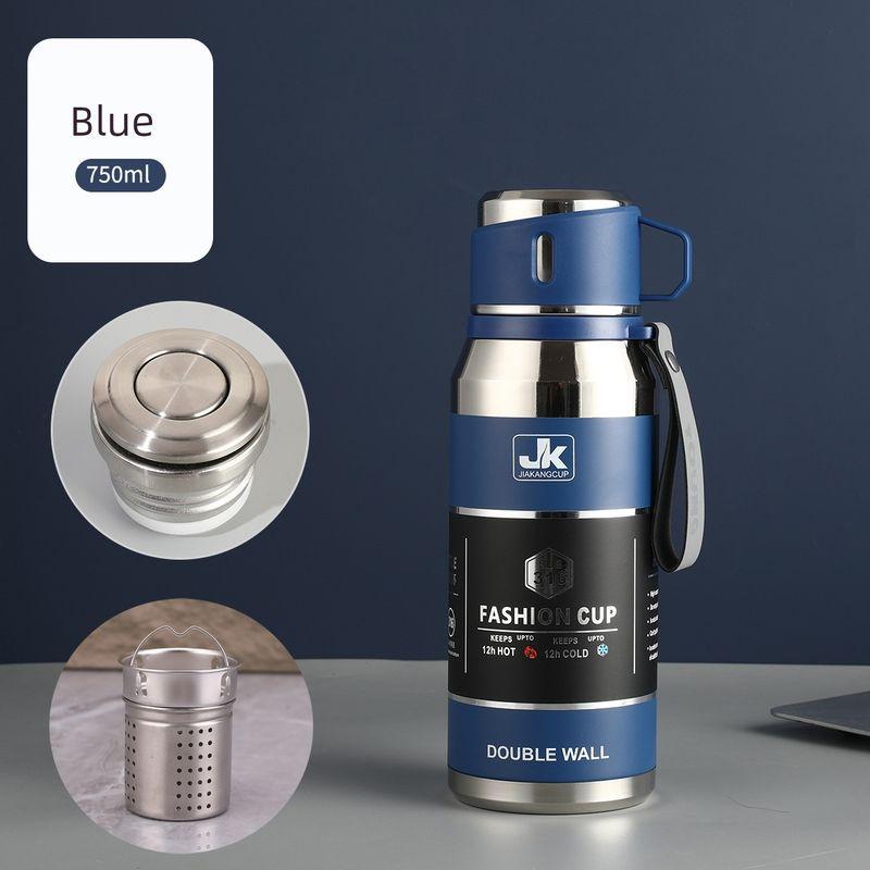 316 Stainless Steel Portable Large-Capacity Thermos Cup for Male and Female Students, 1-Liter Tea Cup, Outdoor Car-Mounted Water Cup Kettle