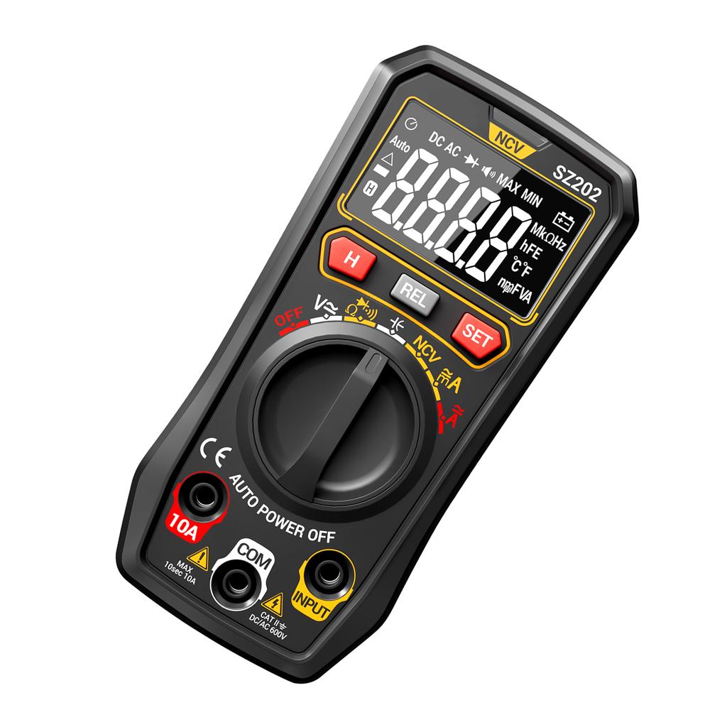 Digital Multimeter, Auto-Ranging 4000 Counts, Portable Ohm Volt Amp Tester Measures NCV, Voltage, Current, Diode, Capacitance