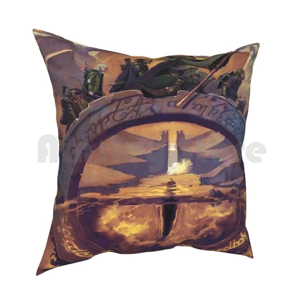 Journey Pillow Case Printed Home Soft DIY Pillow Cover The Map Movies Trilogy Best Movies Maps Eye Sauron Gandalf