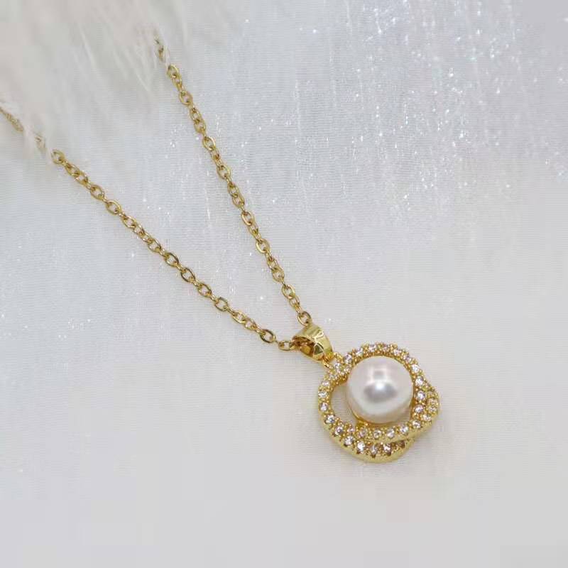 Pearl Clover Necklace Design Retro Wind Qixi Festival Send Friends Network