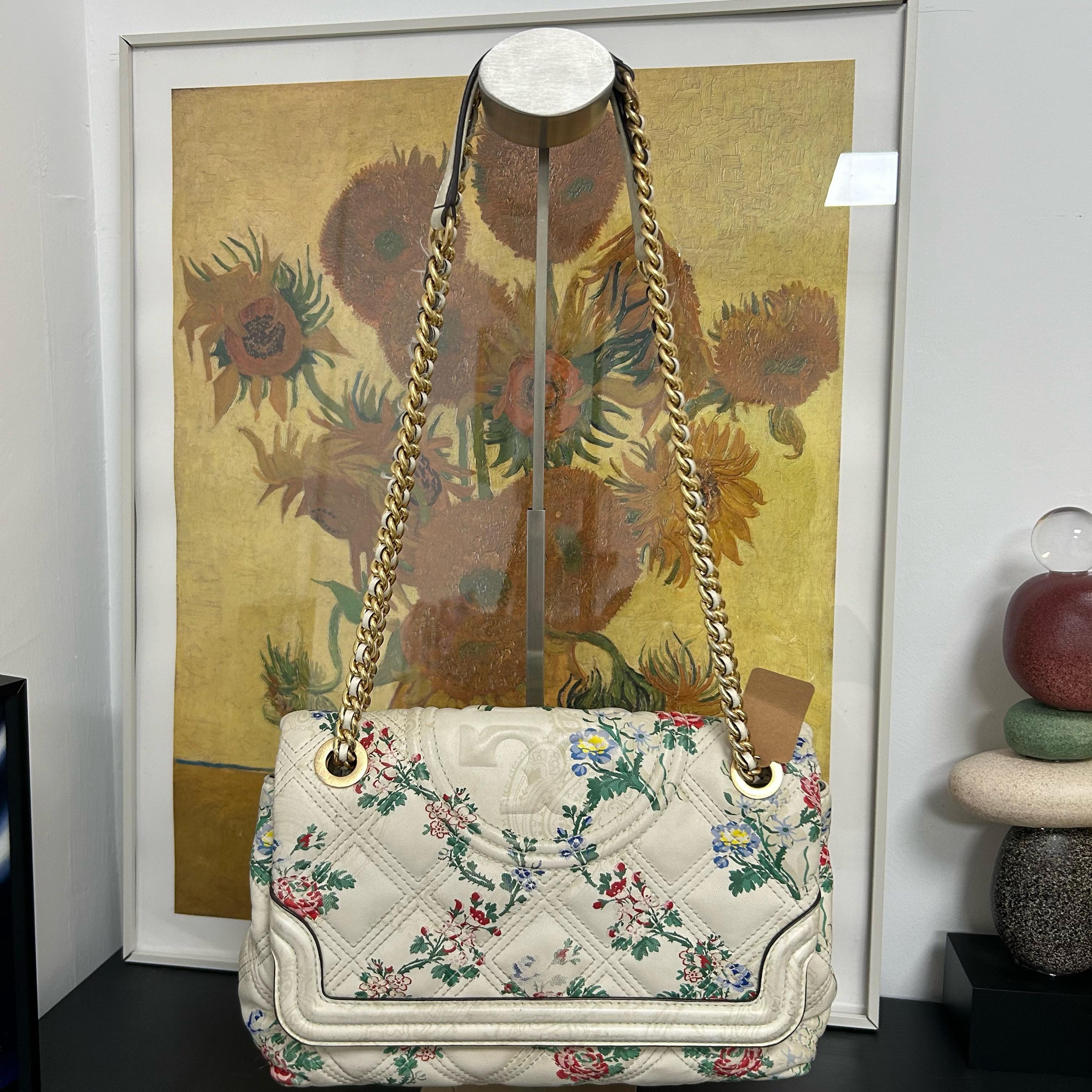[Pre-Owned] Fleming Large Multicolor Lambskin Quilted Printed Shoulder Bag With Gold Hardware - Very Good #RN74J7 ONE SIZE