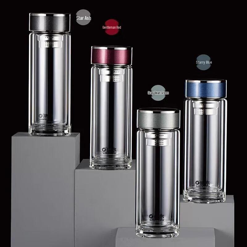 Portable Double-Layer Glass Tea Infuser Bottle