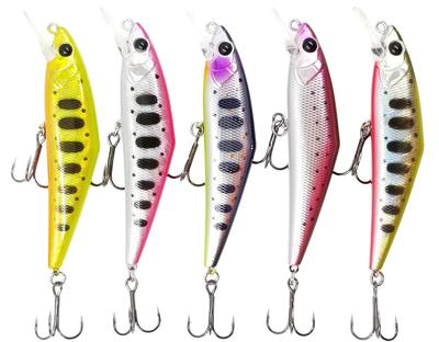 85S 14.7g [TSURINOYA] 5-Pack Heavy Sinking D Minnow 85mm Fixed Weight Large Trout Cherry Salmon Contact Lure Stream Minnow DW99 (5 Colors A-ADEHJ)