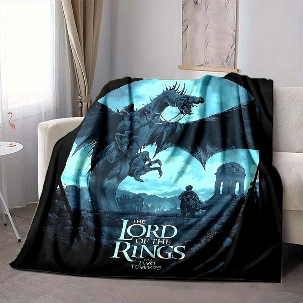 1pc The Lord of the Rings Flannel Blanket, Soft Skin Friendly with Digital Printing, Various Sizes Available for Family, Friends, Birthday
