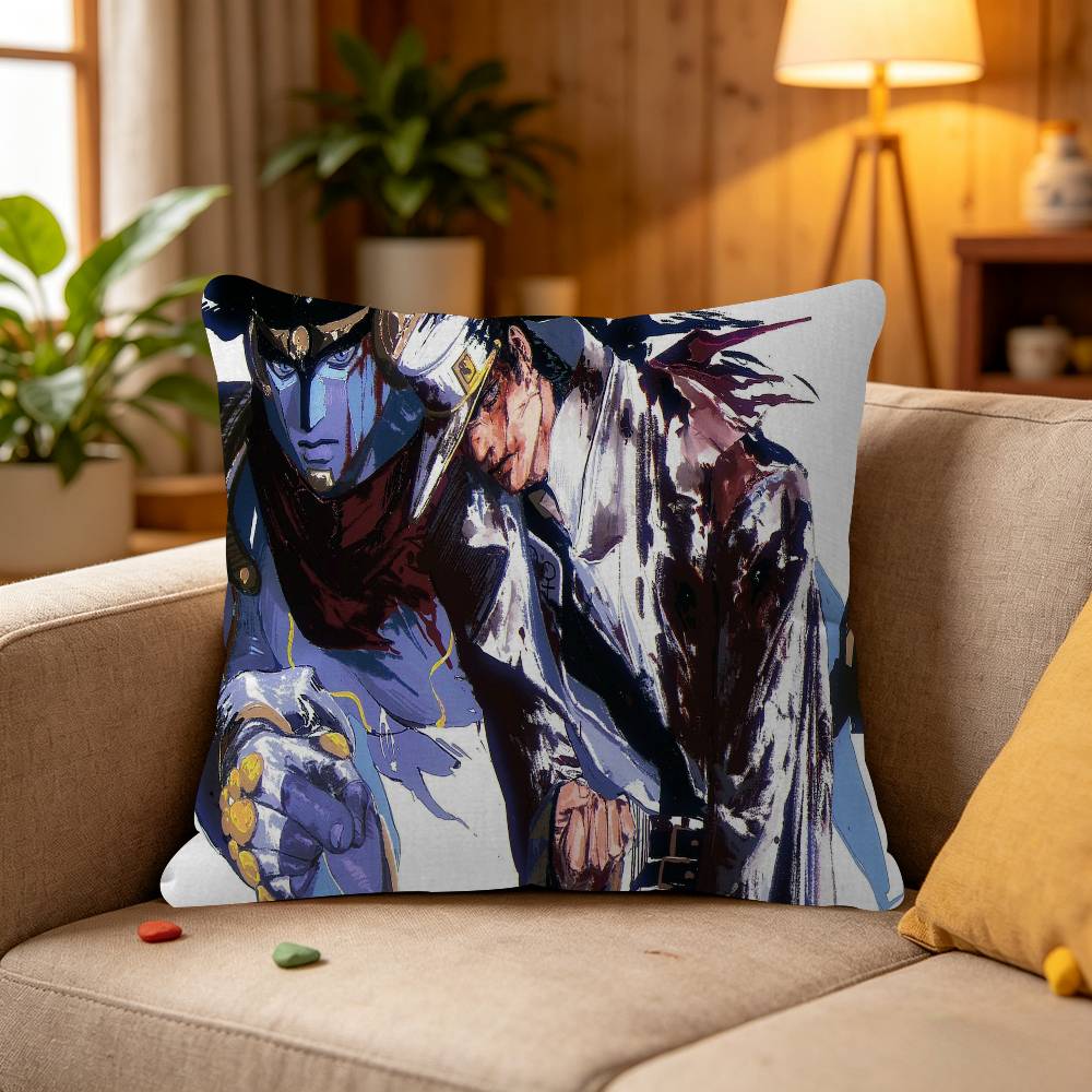 1PC Anime JoJo's Bizarre Adventure Cushion Cover Car Throw Pillow Case For Sofa Car Christmas Gift