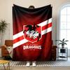 St George Illawarra Dragon Soft and comfortable flannel Suitable for sofas living rooms outdoor camping travel and also makes a great anniversary gif