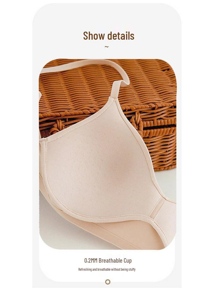 Palm You Bezszwowy Biustonosz Push-Up na Cienkich Ramiączkach dla Małych Biustów - Bezfiszbinowy, Niewidoczny Krój