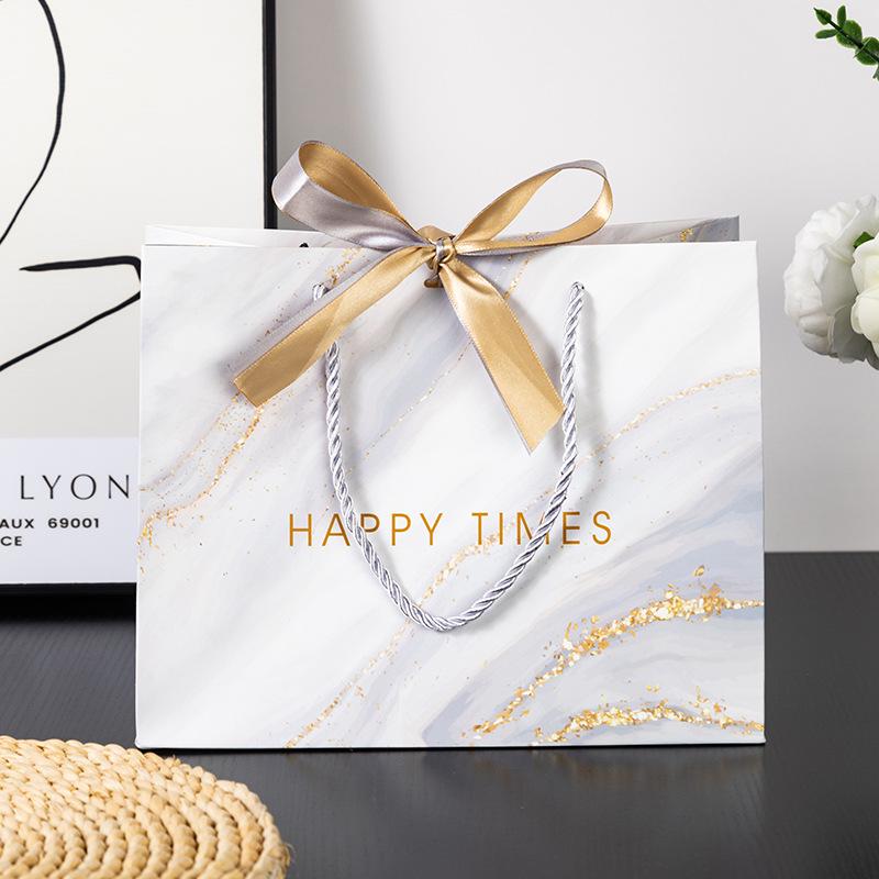 Marble Pattern Tote: Stylish Gift, Candy & Paper Bag for Weddings & Stores