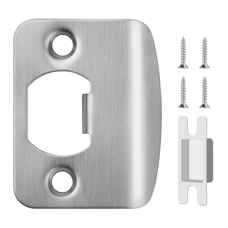 Home Door Strikes Plate set with Easy to Clean surfaces & Precise Hole Alignment Standard Door Lock Latches Reinforcement