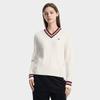 Fila Heritage Fashion Schlicht Klassisch Retro Lässiger Stil Bequem Vielseitig Strickpullover Damenpullover Wolke-Pilz-Weiß F11W618412FWT