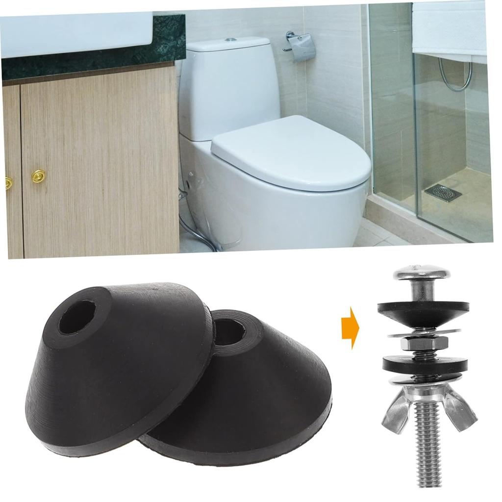 20pcs Toilet Bolt Rubber Washers Leak Conical Washers for Toilet Tank Screws Durable and Easy to Install Rubber Sealing Gaskets for Water Stop Effect